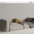Modern double sofa 3d model