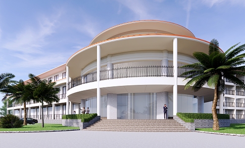 Jane Europe Hotel Architecture 3d model