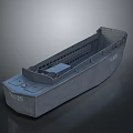 Gray Landing Craft Utility Water Vessel Featuring LCU 21 Identification Markings