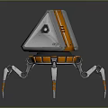 Modern machine spider robot spider robot quadruped robot assistant 3d model