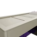 Modern Massage Bed with White Surface and Sturdy Black Support Legs