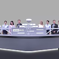 Lenovo Event With Group Of People Standing On Boat Shaped Display Platform