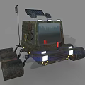 Planetary Exploration Rover Featuring Solar Panels Large Wheels And Headlights