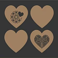 Modern Gift Box Heart-shaped Gift Box Gift Box 3d model