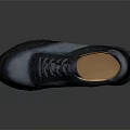 Blue And Black Casual Shoes With Lace Up Design And Comfortable Rubber Sole