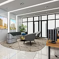 Modern Sales Office Interior With Bright Space Stylish Reception Desk Green Plants And Map Wall