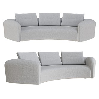 Curved Sofa Tofu Block Sofa Cloud Sand Release Art Sofa Office Sofa Living Room Sofa 3d model