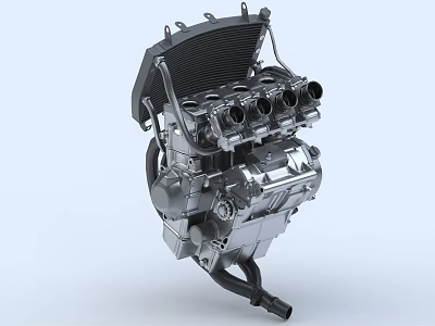 High Performance Modern Engine Featuring Multiple Cylinders And Precision Metal Structure Design 3d model