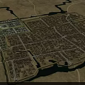 Ancient City Architecture With Grid Pattern Streets And Historical Urban Design