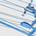 Road Infrastructure With Utility Poles And Power Lines Under Sunset Sky