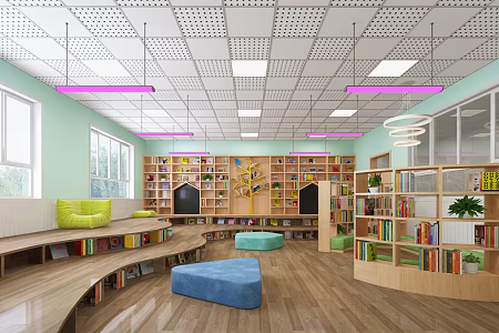 Modern Kindergarten Painting Room Classroom Activity Room Sound and Body Room Music Room Art Room Multi-function Hall Early Education Center 3d model