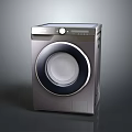 Modern Front Loading Washing Machine With Stainless Steel Body Digital Control Panel And Sleek Design 3d model