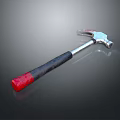 Sturdy Claw Hammer with Black Red Handle and Metal Head as Essential Hardware Tool