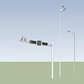 Outdoor Lights Featuring Tall Lamp Posts And Street Lighting Fixtures