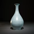 Ceramic Vases in Diverse Shapes with Light Blue Celadon Hues Smooth Surfaces and Crackle Patterns