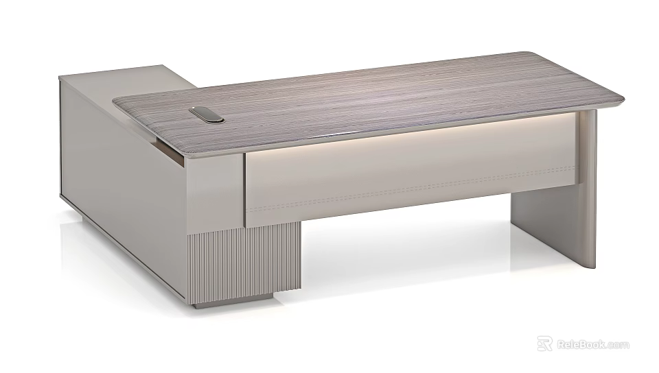 Modern Office Desk Design With Wooden Top Sleek Drawer And Minimalist Legs 3d model 