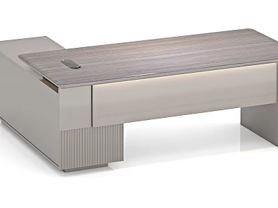Modern Office Desk Design With Wooden Top Sleek Drawer And Minimalist Legs 3d model