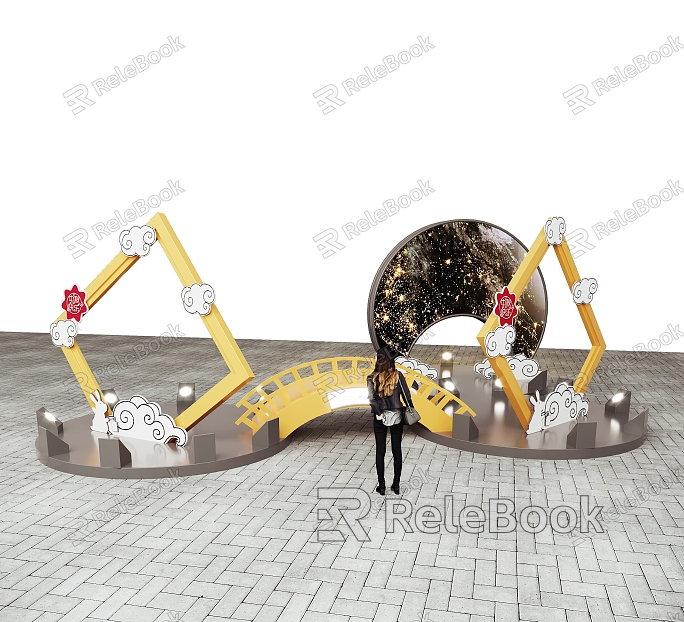 Modern Outdoor Meichen Mid-Autumn Festival Meichen Shopping Mall Square Meichen Decoration Ornaments model