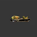 Delicious Pancakes Topped With Butter And Fresh Cantaloupe Melon Slices Served On Elegant Decorative Plate