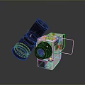 Vintage Classic Camera With Retro Lens And Metal Body Design