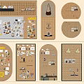 Pegboard Wall Panels In Diverse Styles For Decor And Storage 3d model