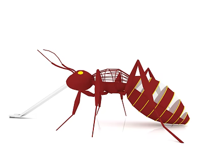 Red Ant Shaped Outdoor Playground Equipment With Metal Frame For Kids 3d model Red Ant Shaped Outdoor Playground Equipment With Metal Frame For Kids 3d model