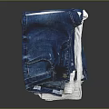 Neatly Stacked Blue Jeans and White T-Shirts for Casual Daily Outfits