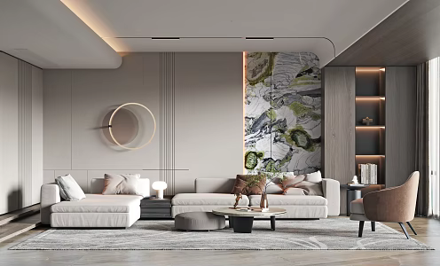 modern living room 3d model