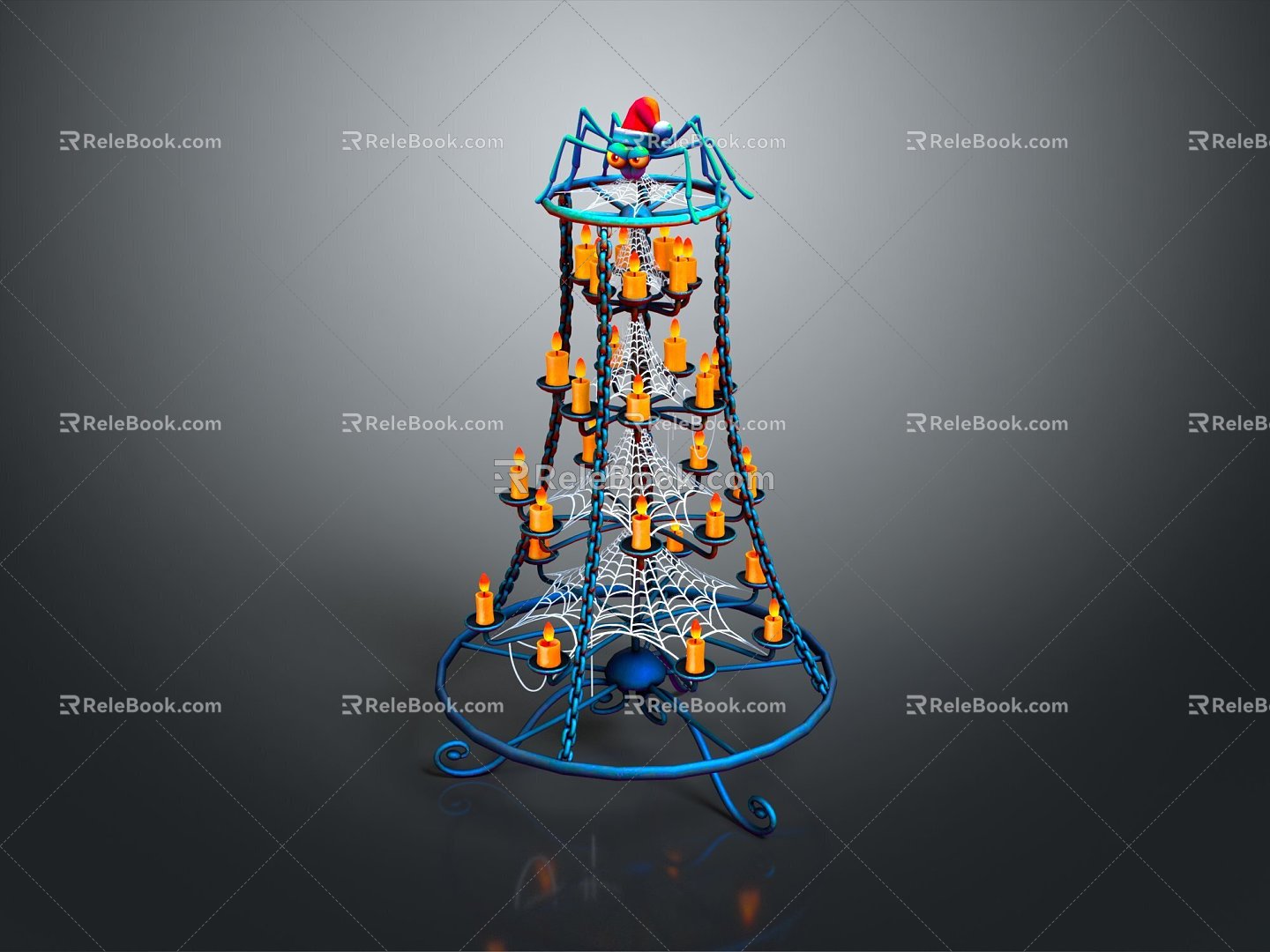 Modern candlestick spider spider web spider tree 3d model