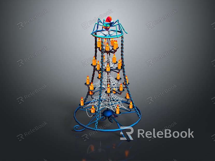 Modern candlestick spider spider web spider tree model