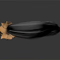 Elegant Black Feather Quill Pen With Golden Handle For Writing