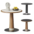 Modern Side Table Combination Nordic Side Table Solid Wood Side Table Rock Board Side Table Round Side Table Coffee Table Ornaments Corner Table UFO Side Table 3d model