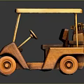 Electric Toy Wooden Golf Cart Design for Kids Playtime and Fun
