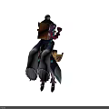 Game And Movie Character With Ornate Headpiece White Robe Purple Pink Details Oriental Inspired Design