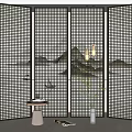 New Chinese-style partition screen partition 3d model
