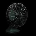 Desktop Electric Fan With Metal Mesh Cover And Stable Dark Base Design