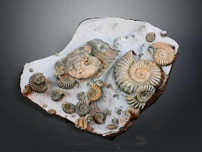 Natural Ammonite Fossil Stone Decorative Ornament For Home Interior Decoration 3d model