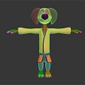 Cartoon Dog Character In Yellow Martial Arts Uniform With Outstretched Arms