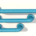Sturdy Blue Grab Bars For Bathroom Safety And Accessibility Support