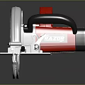 Professional Electric Circular Saw with Red Silver Handle and Metal Base RAZOR