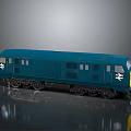 Detailed Blue Train Model Featuring Yellow Front Windows And Intricate Details 3d model