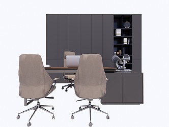 Modern Office Table and Chair Table and Chair Combination 3d model