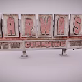 Rusty Metal Carwash Drive In Cleaning Service Sign With Vintage Letters