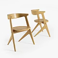 Modern Wooden Leisure Chairs With Curved Armrests And Crossed Legs Light Wood Tone