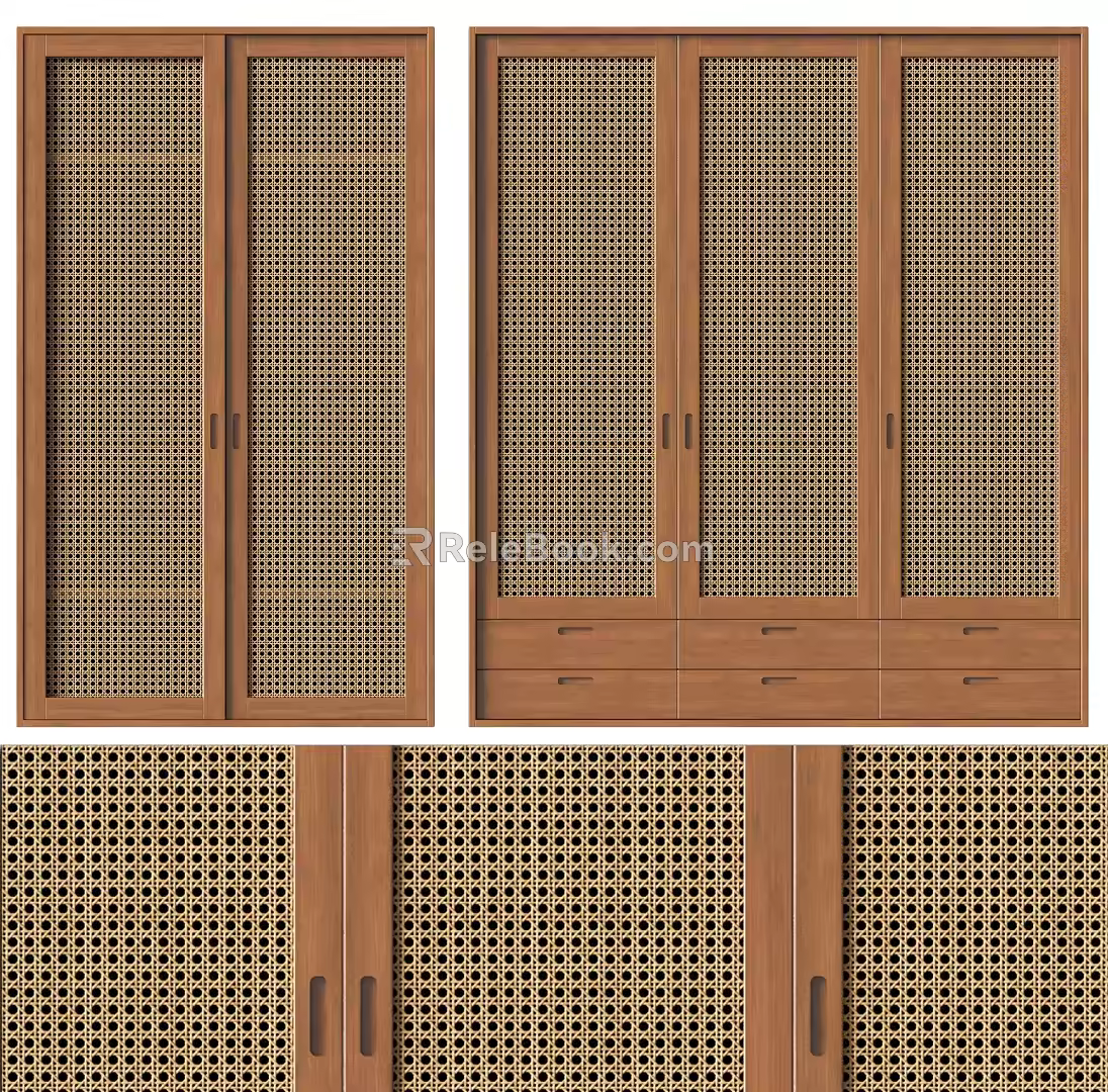 Middle style wardrobe 3d model
