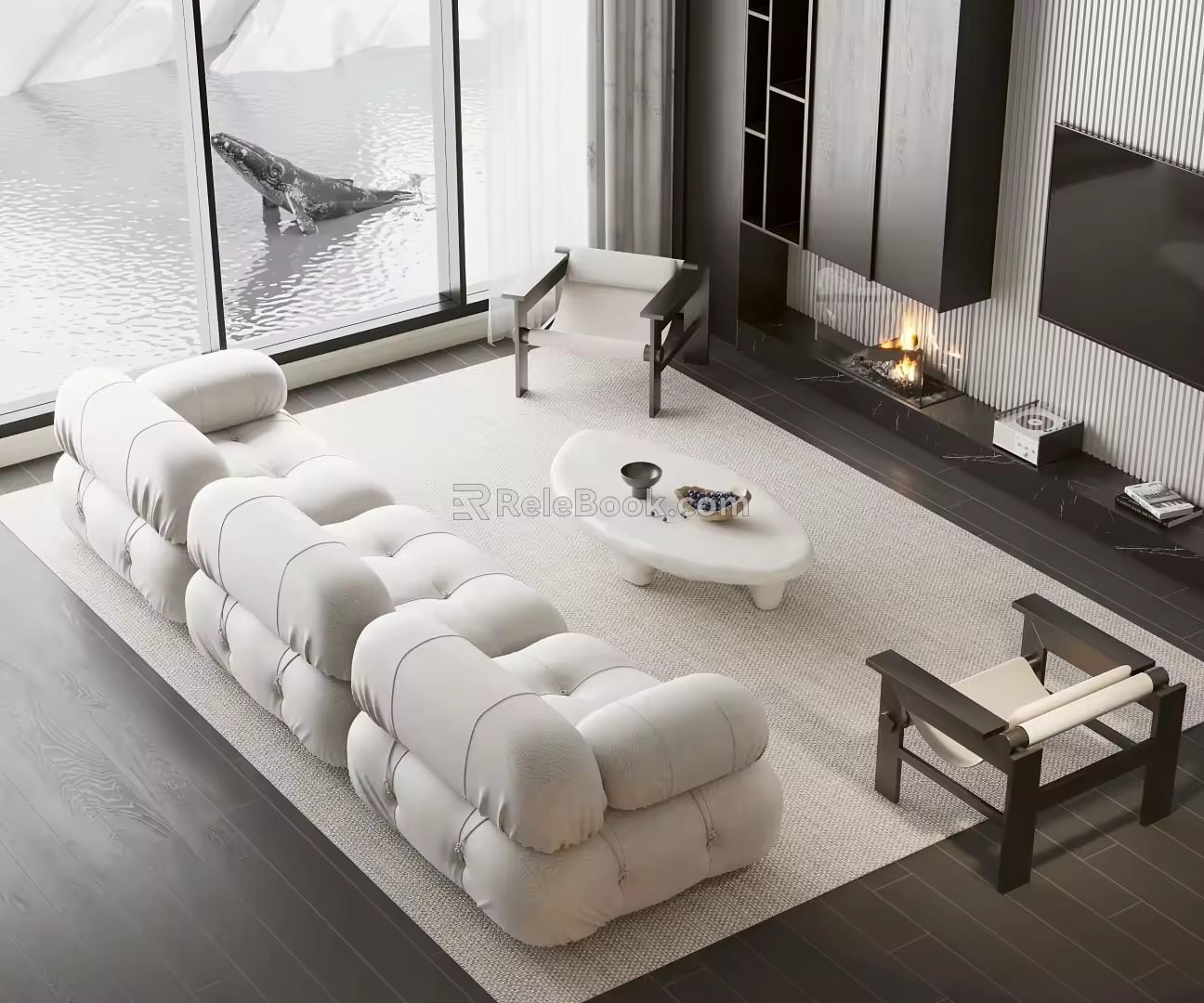 Modern Koleksiyon Sofa Coffee Table Combination 3d model