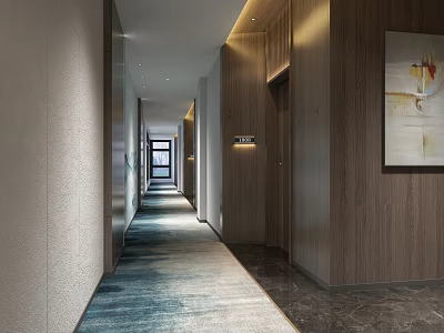 Modern Away Hotel Away 3d model