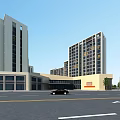 Aerial View Planning of Modern Residential Complex With High Rise Buildings and Central Green Space