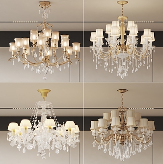 European-style chandelier 3d model