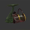 Modern Shiny Metal Fishing Reel With Ergonomic Handle And Durable Construction Design
